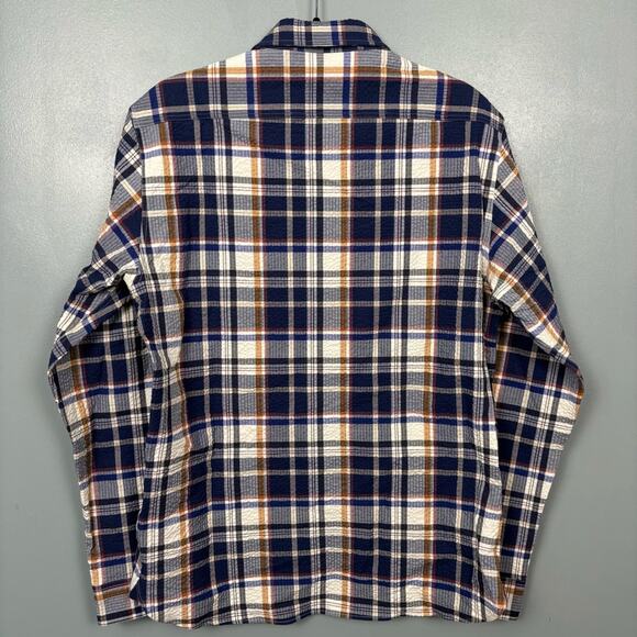 NWT C.O.F Studio Post Man Shirt Dark Blue Navy Medium - Picture 2 of 8